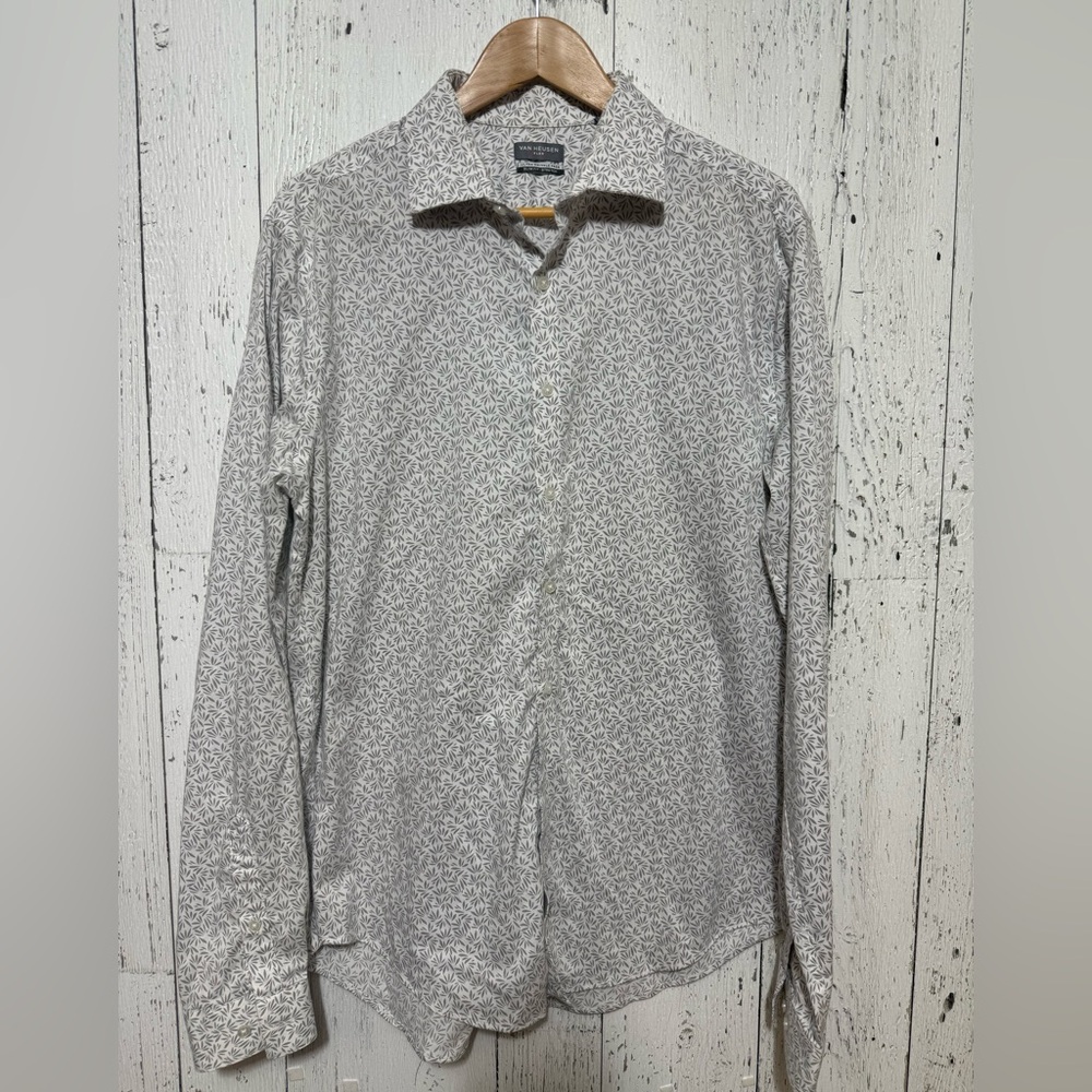 Van Heusen Gray Patterned Casual Shirt